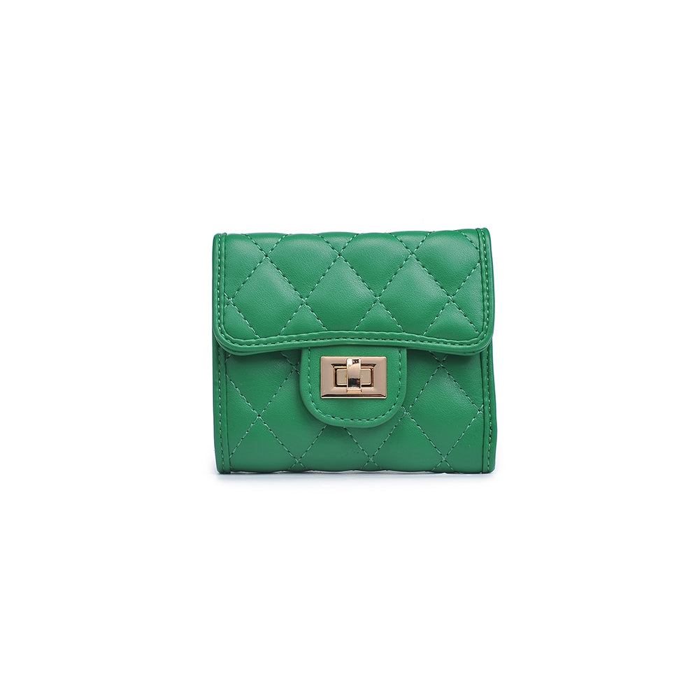 Product Image Of Urban Expressions Shantel - Quilted Wallet 840611119001 View 3 | Kelly Green