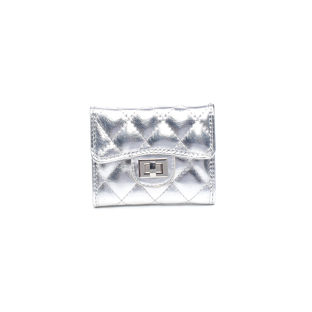 Product Image Of Urban Expressions Shantel - Quilted Wallet 840611119001 View 3 | Silver