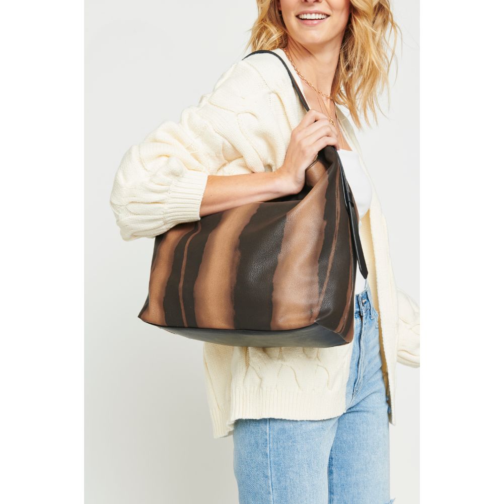 Woman wearing Brown Urban Expressions Keene Hobo 840611122513 View 2 | Brown