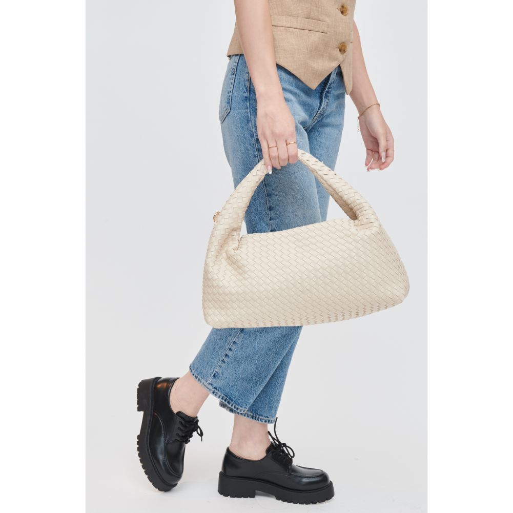 Woman wearing Ivory Urban Expressions Trudie Shoulder Bag 840611107763 View 2 | Ivory