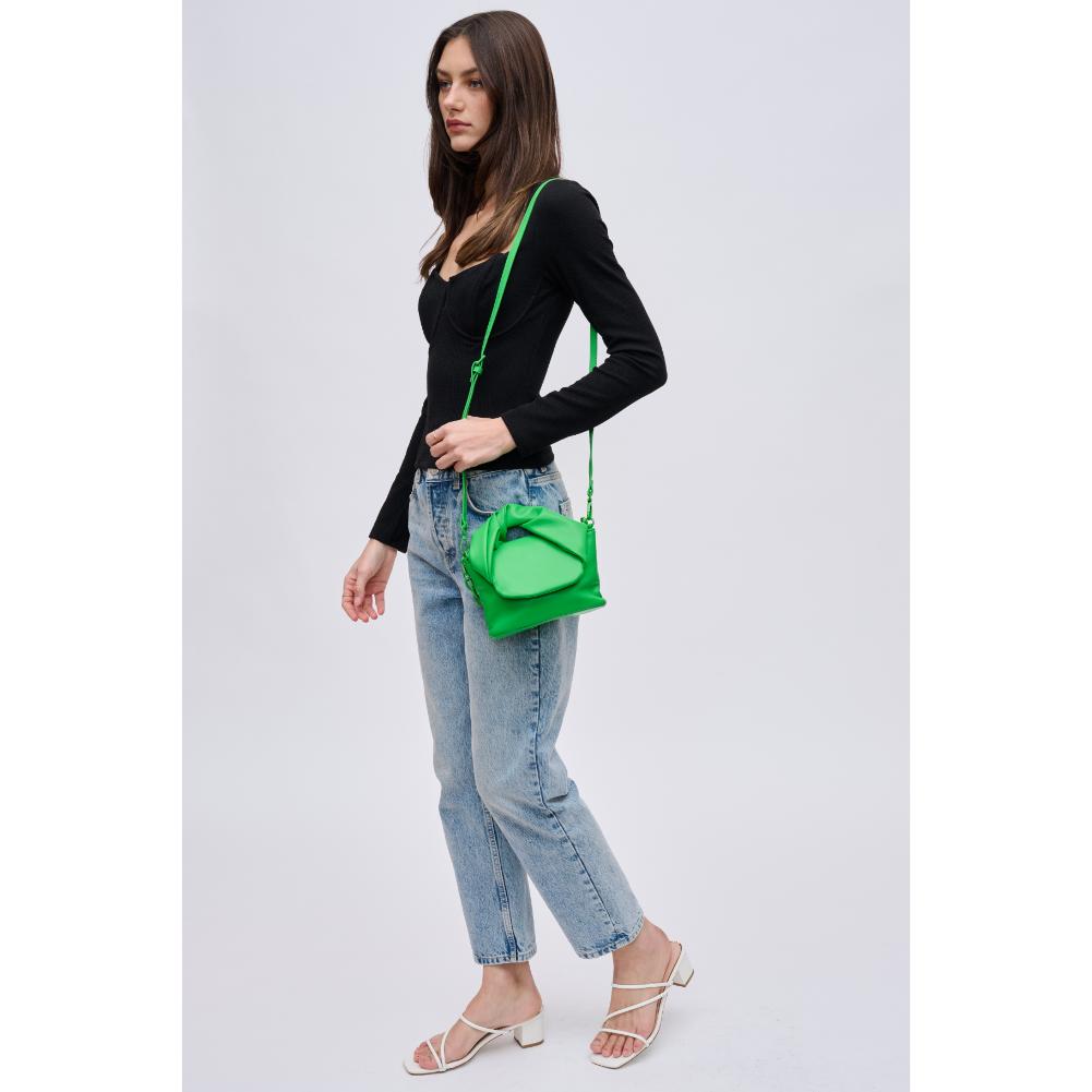 Woman wearing Lime Urban Expressions Jules Crossbody 840611191519 View 2 | Lime