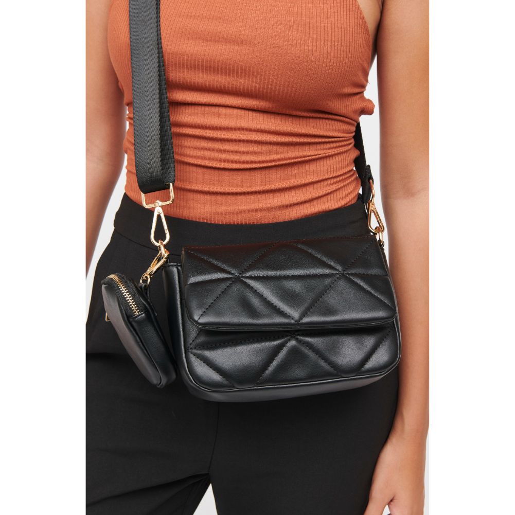 Woman wearing Black Urban Expressions Tasha Crossbody 840611185631 View 2 | Black