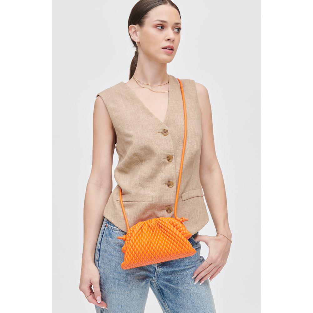 Woman wearing Orange Urban Expressions Elise Crossbody 840611118387 View 1 | Orange