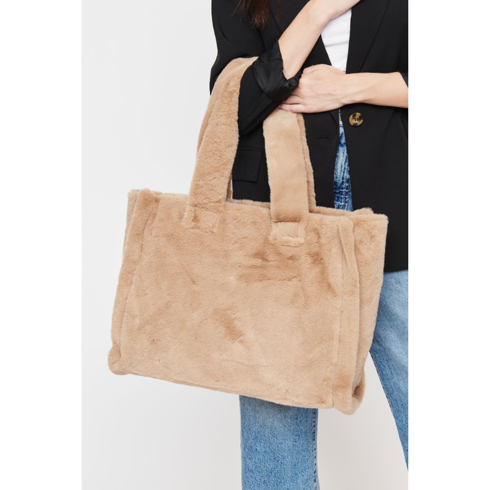 Woman wearing Natural Urban Expressions Melanie Tote 840611103857 View 3 | Natural