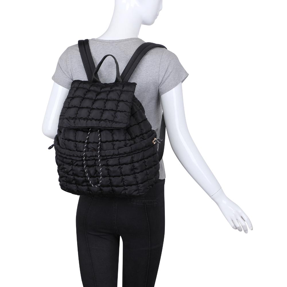 Product Image of Urban Expressions Allston - Quilted Nylon Puffer Backpack 840611140302 View 5 | Black