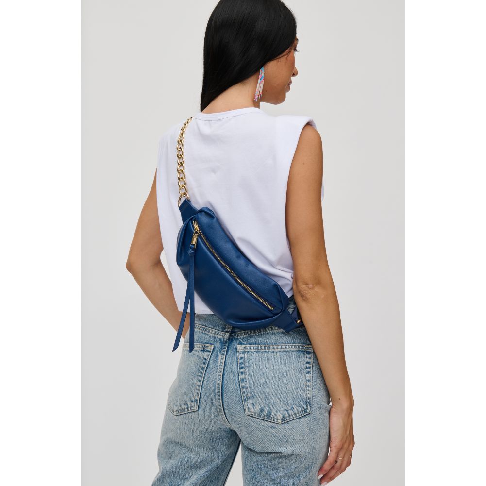 Woman wearing Indigo Urban Expressions Celine Belt Bag 840611113856 View 2 | Indigo