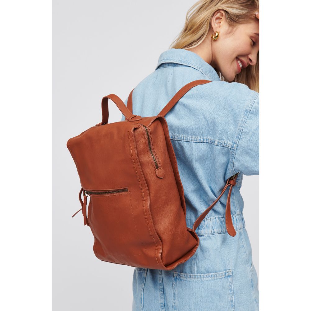 Woman wearing Tan Urban Expressions Ruth Backpack 818209015288 View 2 | Tan