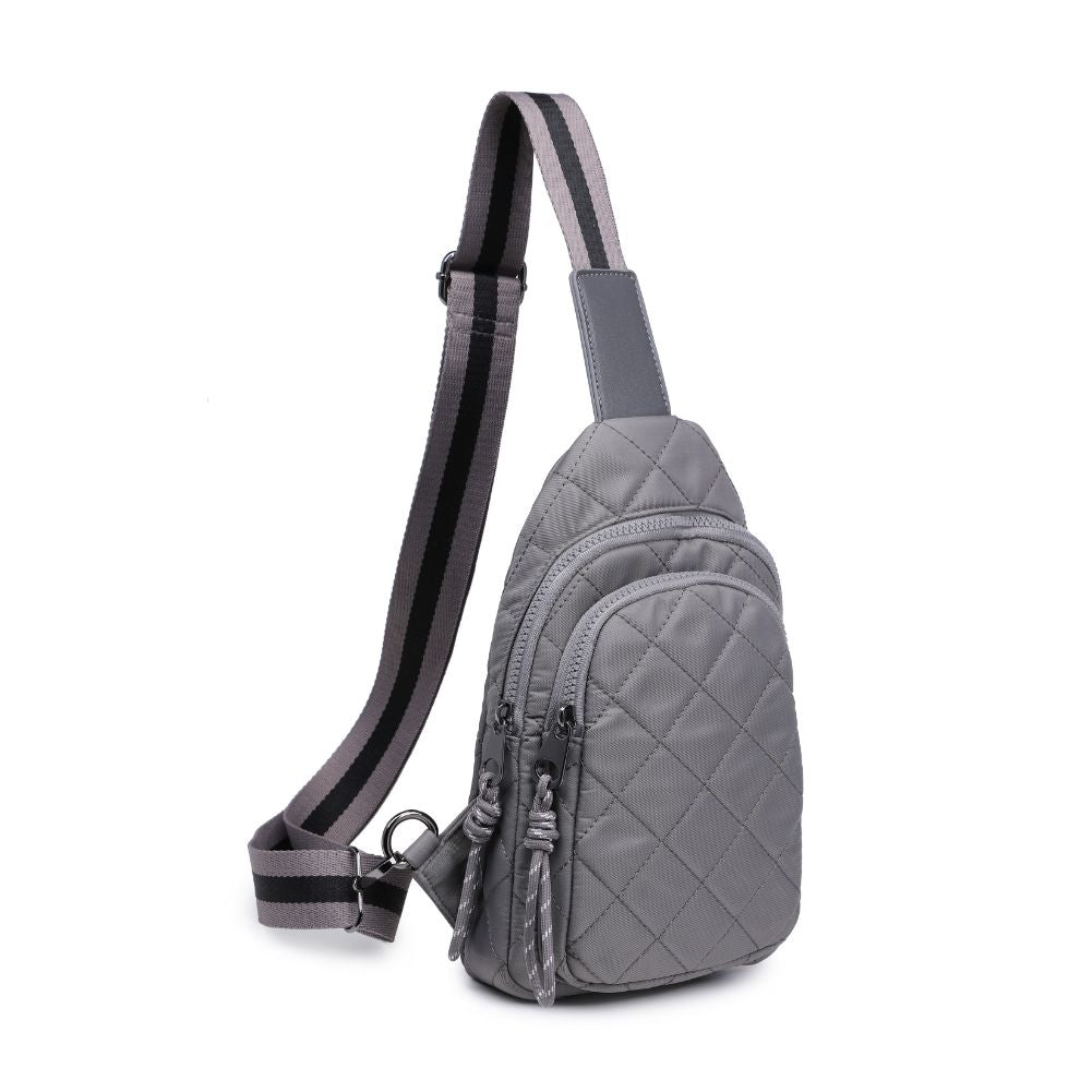 Product Image of Urban Expressions Ace - Quilted Nylon Sling Backpack 840611116581 View 6 | Carbon