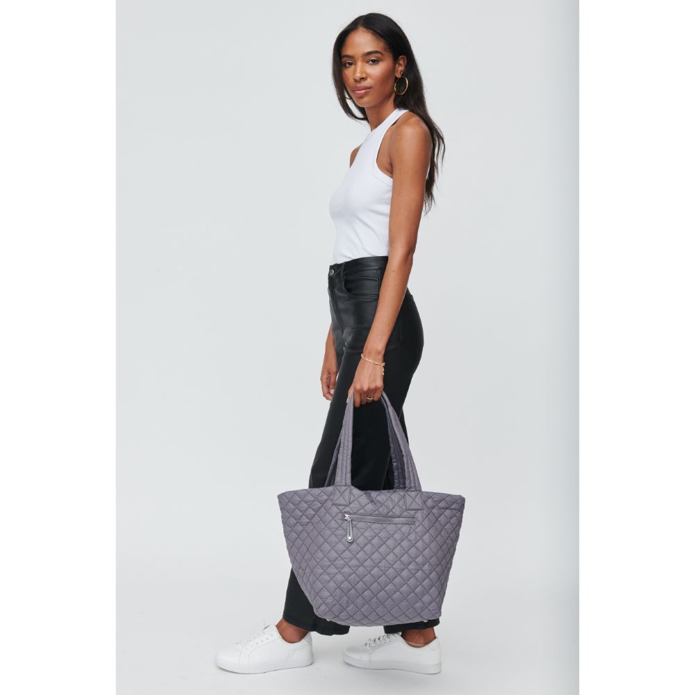 Woman wearing Carbon Urban Expressions Breakaway Tote 840611173683 View 2 | Carbon