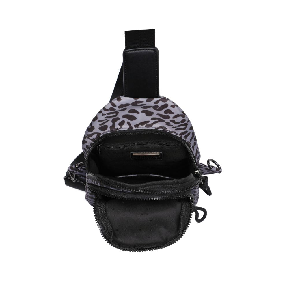 Product Image of Urban Expressions Ace Sling Backpack 840611184214 View 8 | Grey Leopard