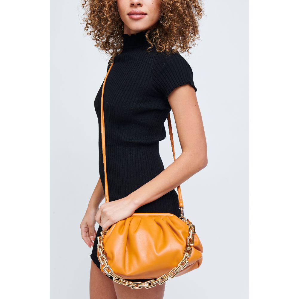 Woman wearing Caramel Urban Expressions Cassie Crossbody 840611178442 View 1 | Caramel