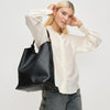 Woman wearing Black Urban Expressions Zelda Hobo 840611139184 View 1 | Black