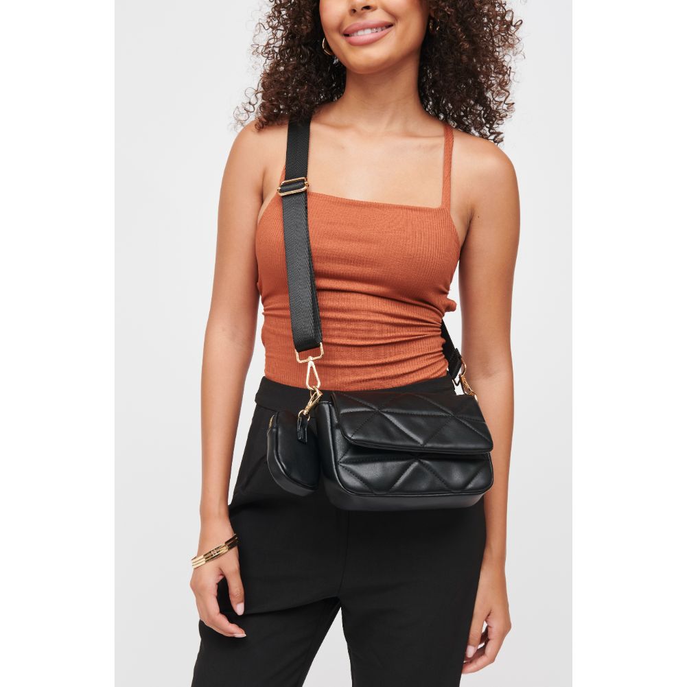 Woman wearing Black Urban Expressions Tasha Crossbody 840611185631 View 1 | Black