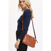 Woman wearing Tan Urban Expressions Fern Crossbody 840611117991 View 1 | Tan