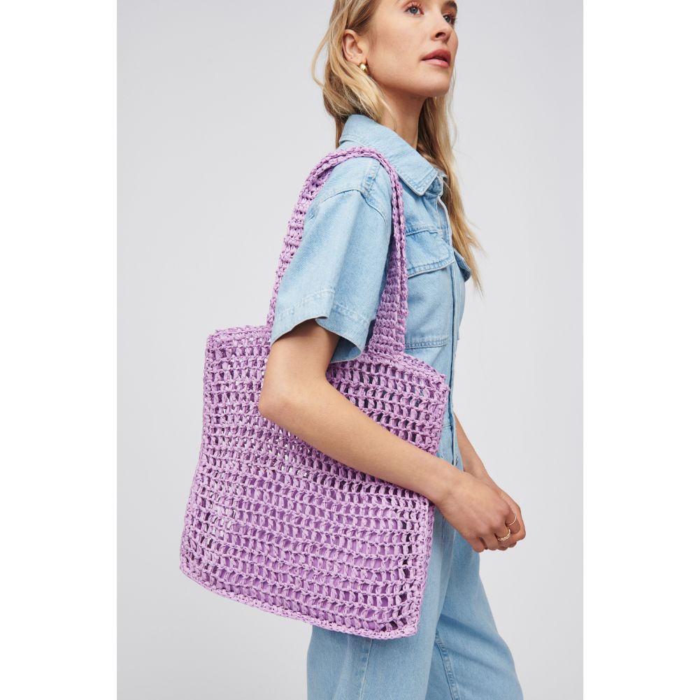 Woman wearing Lilac Urban Expressions Bouvet Tote 818209017008 View 1 | Lilac