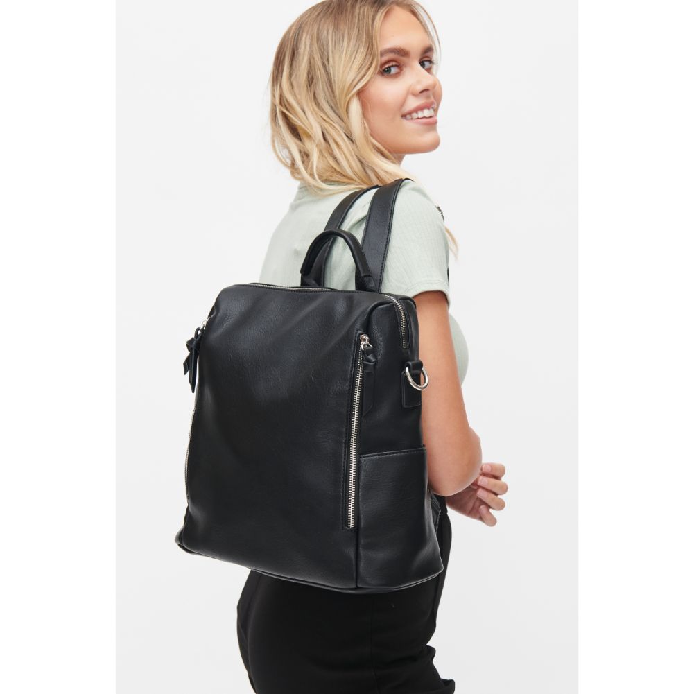 Woman wearing Black Urban Expressions Edie Backpack 818209010276 View 2 | Black