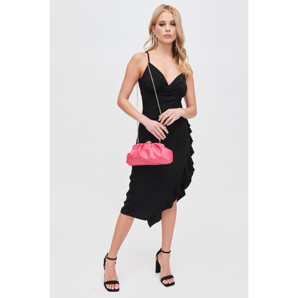 Woman wearing Bubblegum Urban Expressions Welma Clutch 840611107268 View 3 | Bubblegum