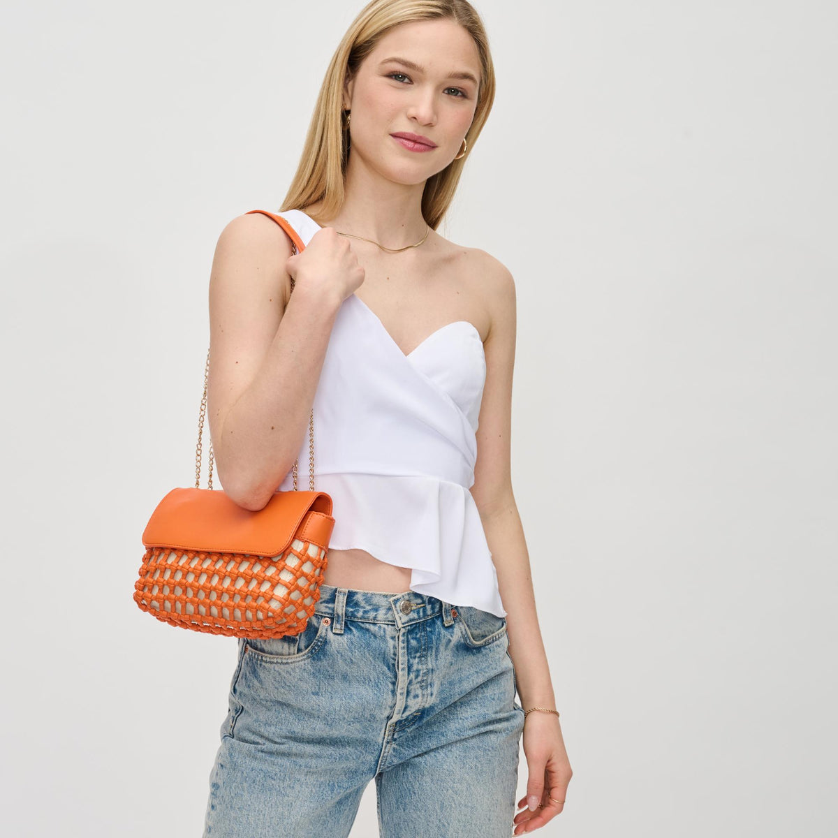 Woman wearing Clementine Urban Expressions Erin Crossbody 840611128591 View 2 | Clementine