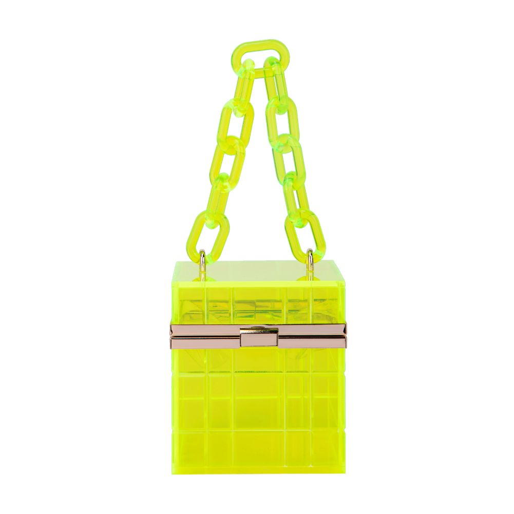 Product Image of Urban Expressions Kiari Evening Bag 840611177377 View 5 | Neon Yellow