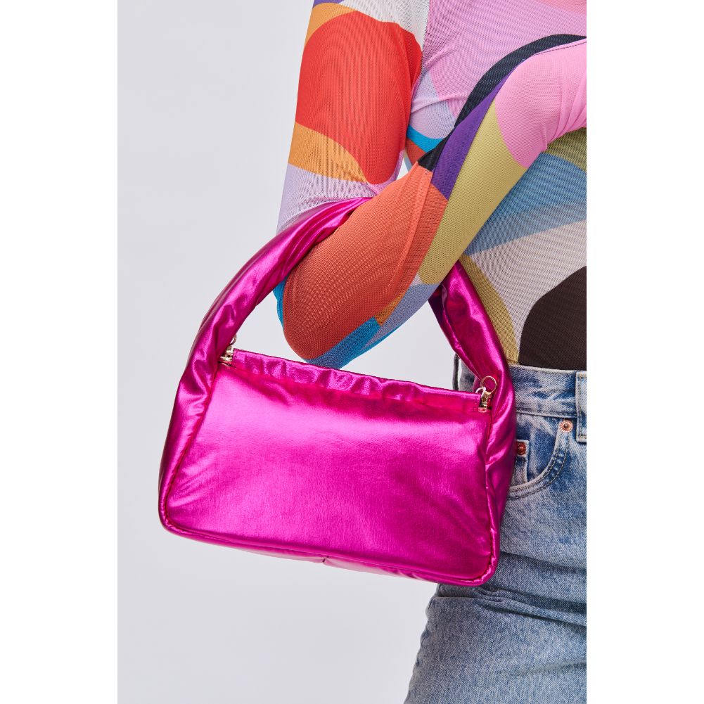 Woman wearing Pink Urban Expressions Lucie Crossbody 840611114280 View 1 | Pink