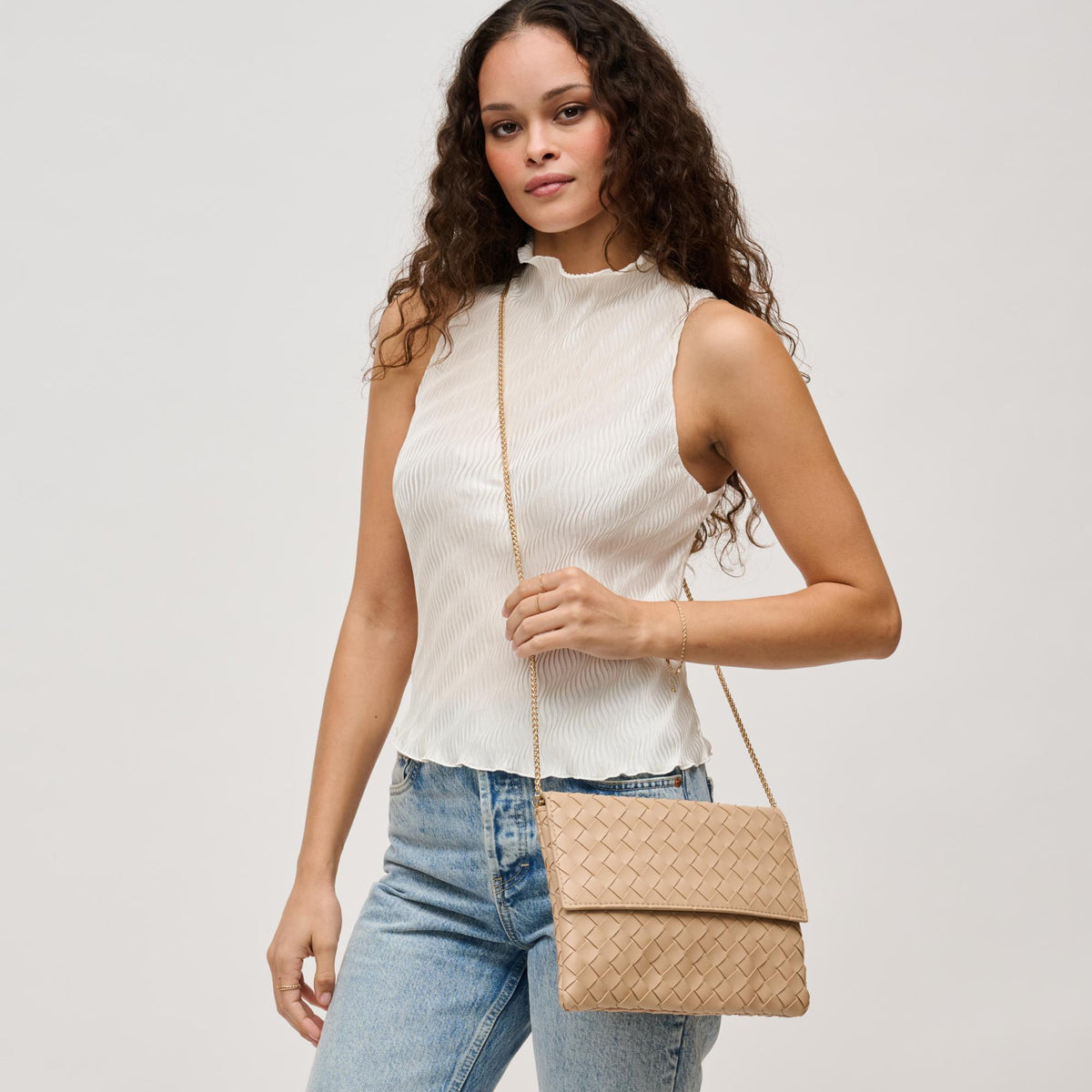 Woman wearing Natural Urban Expressions Ivy Clutch 840611133335 View 3 | Natural