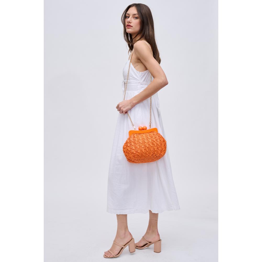 Woman wearing Orange Urban Expressions Naomi Crossbody 840611119704 View 3 | Orange