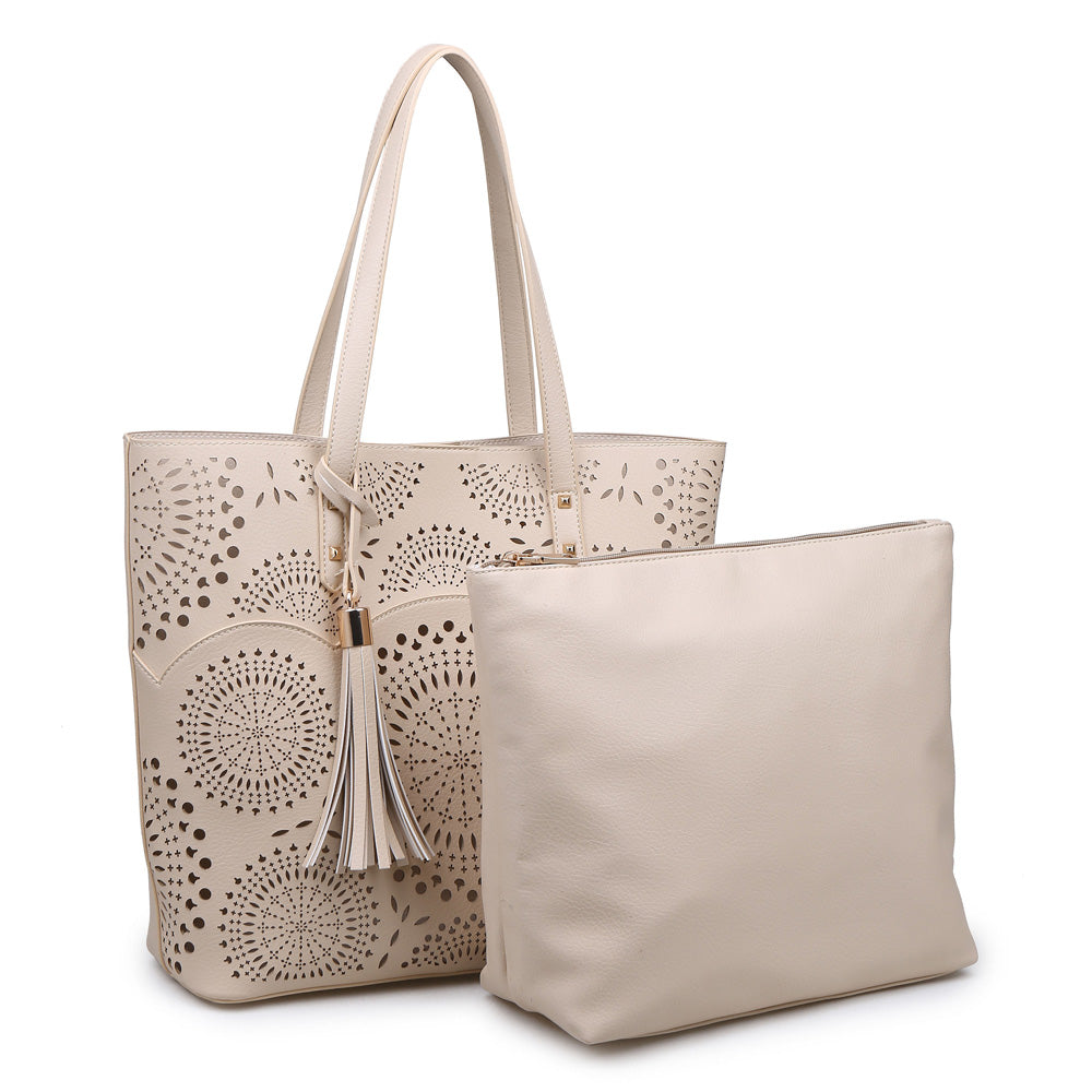 Product Image of Urban Expressions Aubrey Tote NA-840611140869 View 5 | Cream