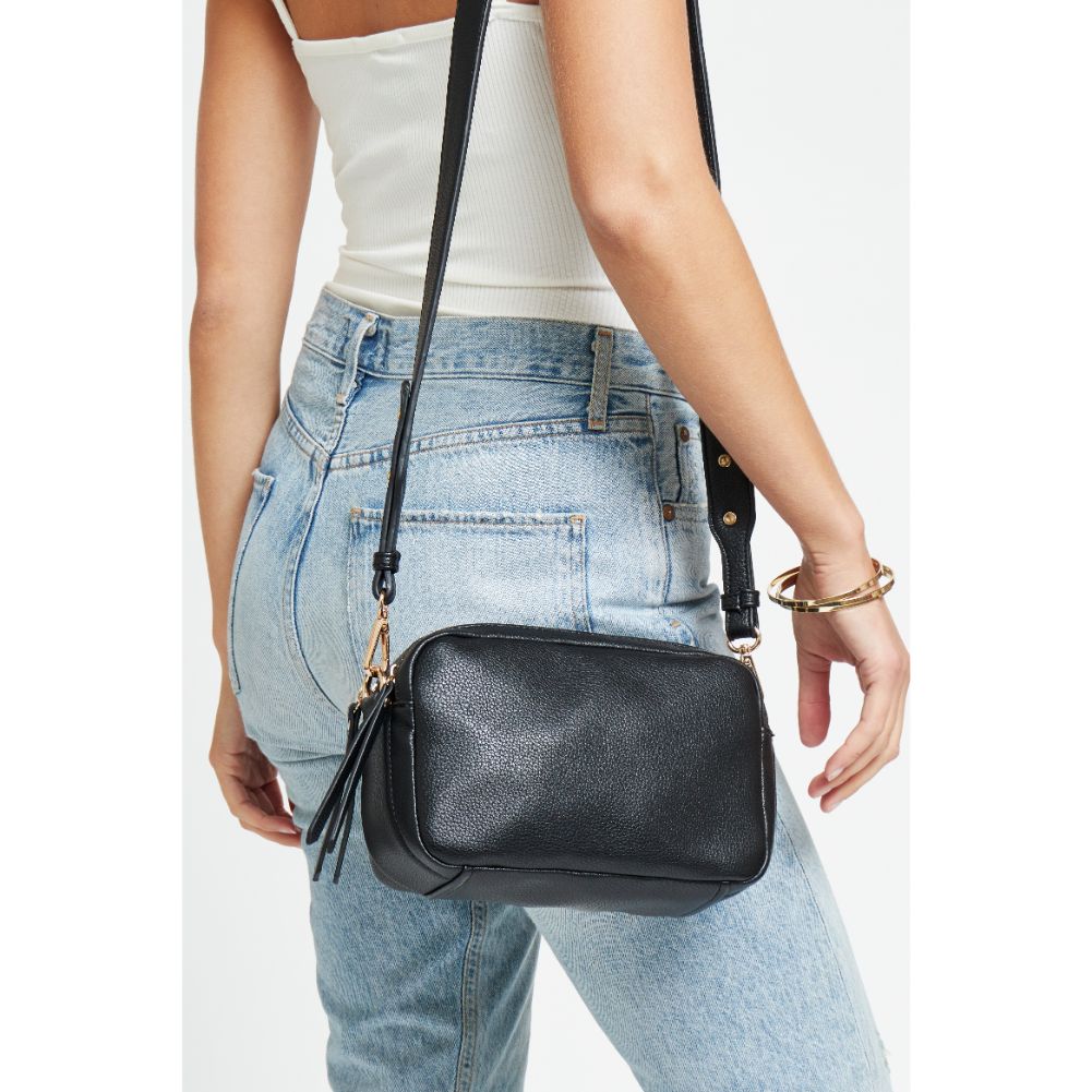 Woman wearing Black Urban Expressions Audrey Crossbody 840611179104 View 1 | Black