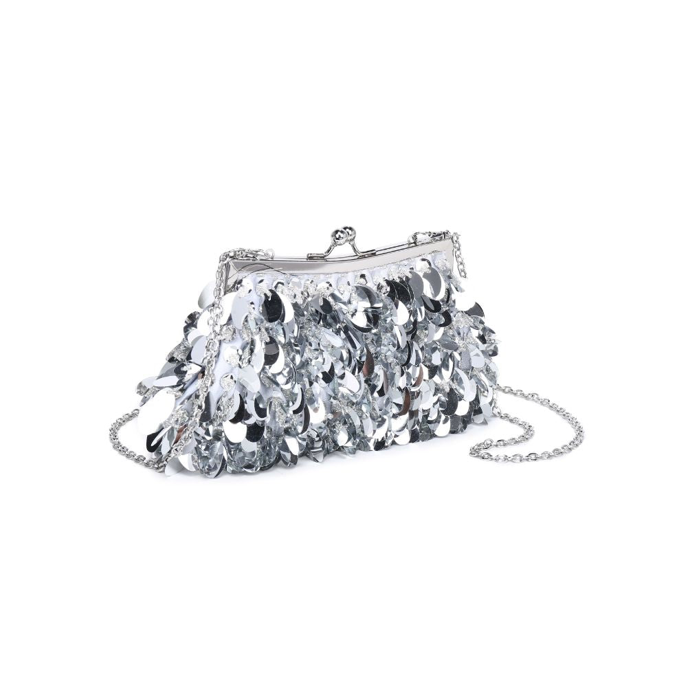 Product Image of Urban Expressions Ariana Evening Bag 840611115508 View 6 | Silver