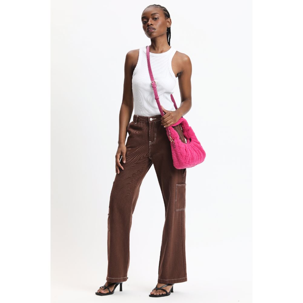 Woman wearing Pink Urban Expressions Terri Crossbody 840611113764 View 4 | Pink