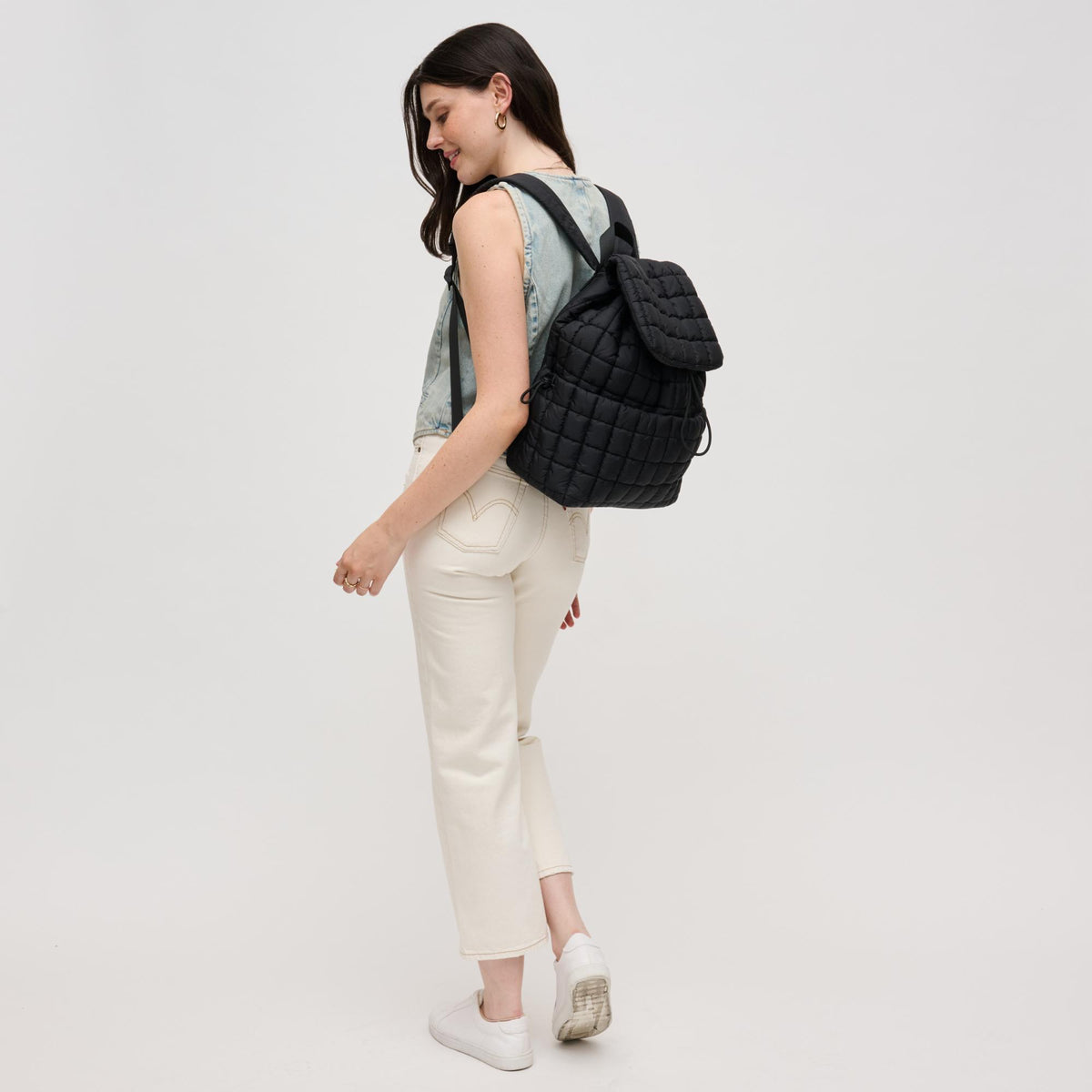 Woman wearing Black Urban Expressions Alex Backpack 840611141125 View 4 | Black