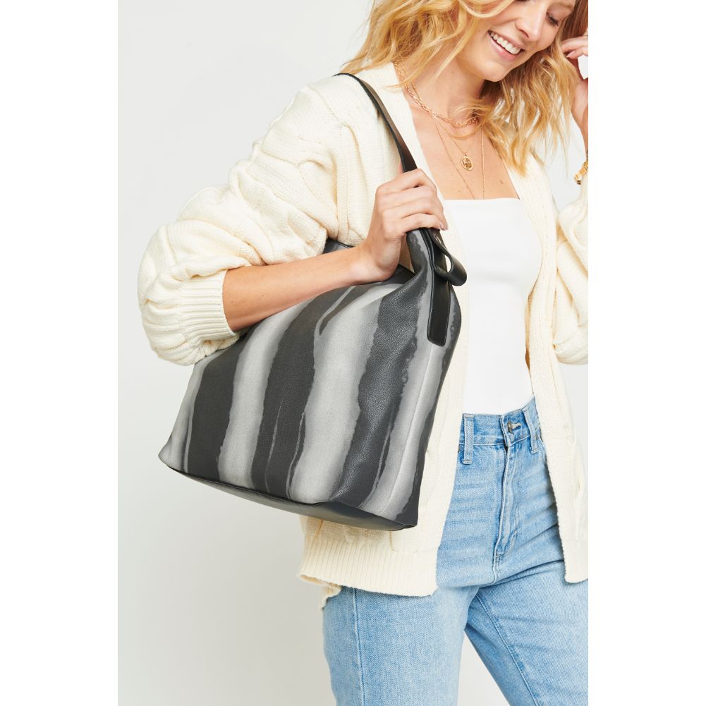 Woman wearing Grey Urban Expressions Keene Hobo 840611122506 View 1 | Grey