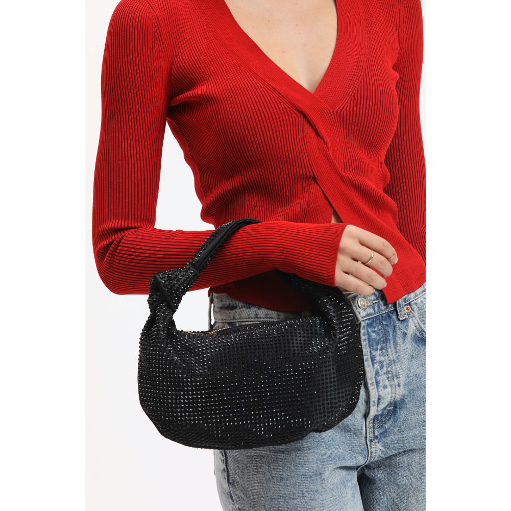 Woman wearing Black Urban Expressions Tawni Evening Bag 840611106490 View 1 | Black