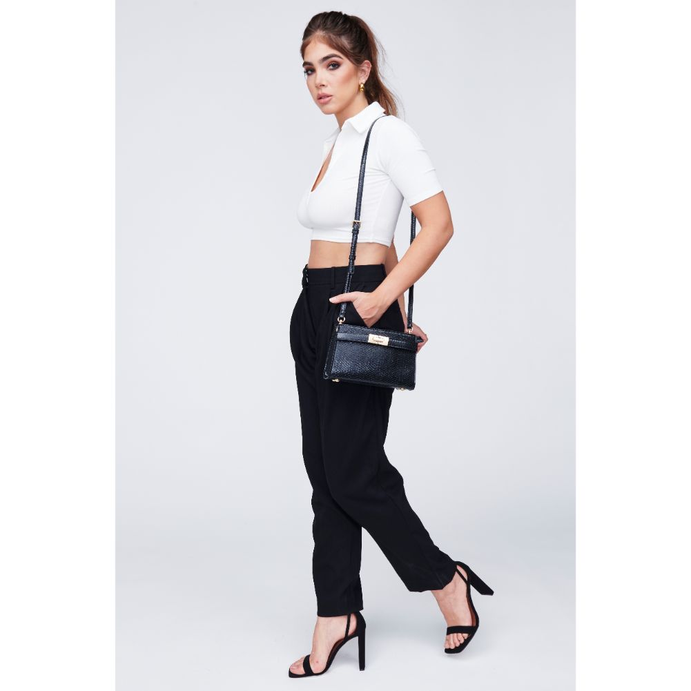 Woman wearing Black Urban Expressions Magda Shoulder Bag 818209011624 View 3 | Black