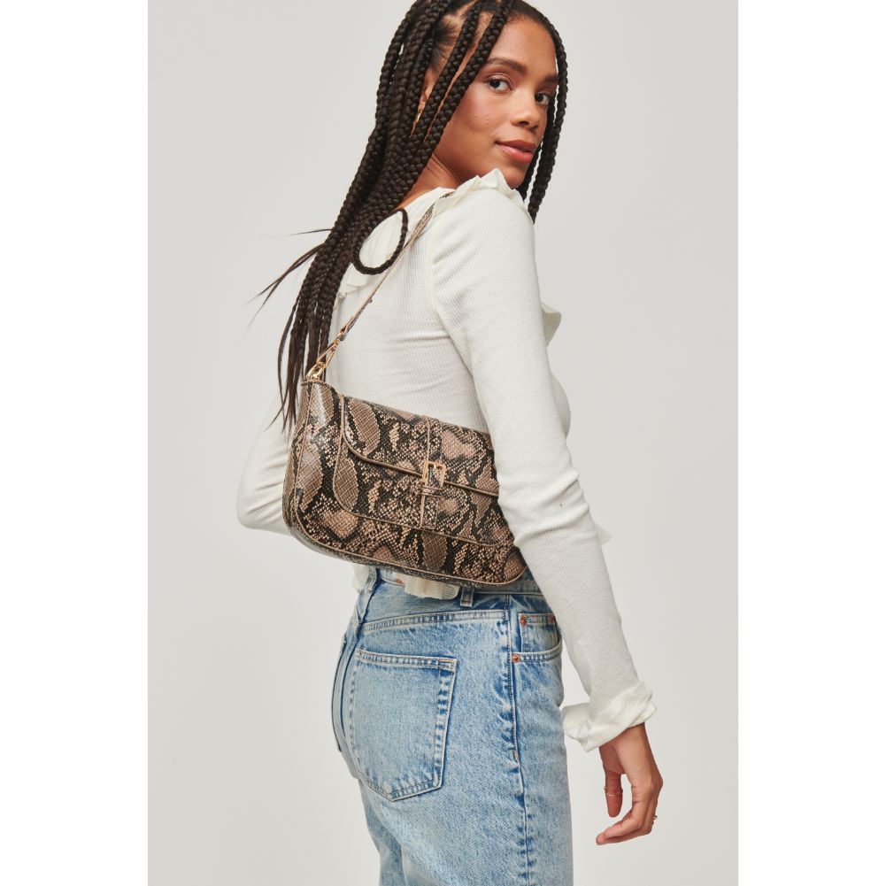 Woman wearing Natural Multi Urban Expressions Alexandra Shoulder Bag 840611182920 View 2 | Natural Multi