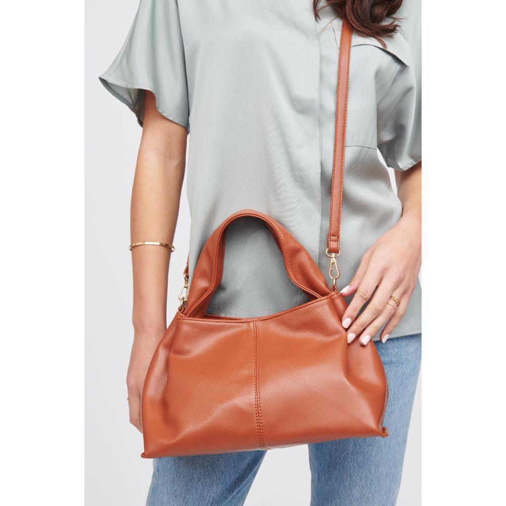 Woman wearing Tan Urban Expressions Nancy Shoulder Bag 818209016858 View 1 | Tan