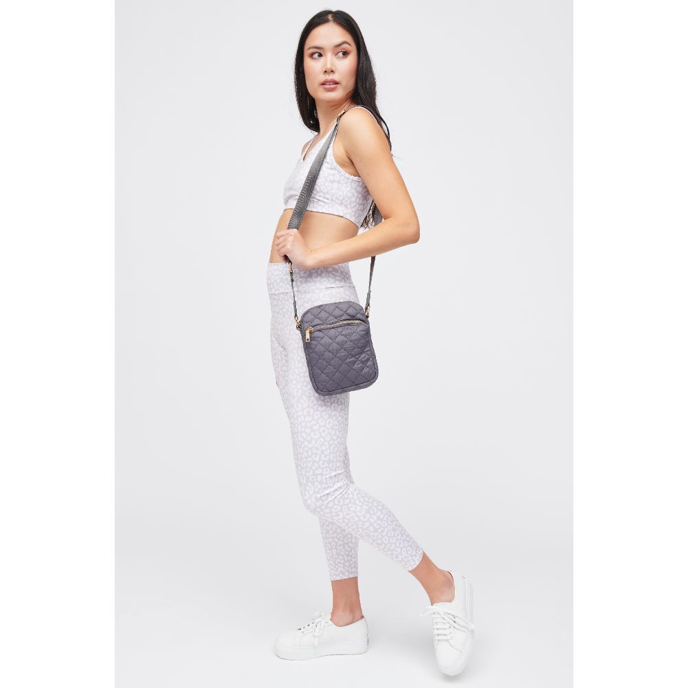 Woman wearing Carbon Urban Expressions Lane Crossbody 840611182715 View 3 | Carbon