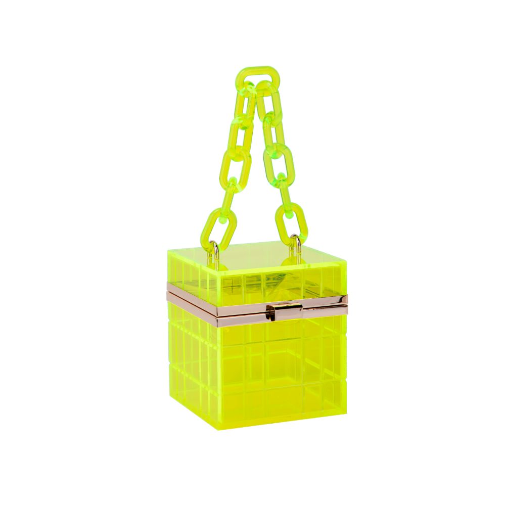 Product Image of Urban Expressions Kiari Evening Bag 840611177377 View 6 | Neon Yellow