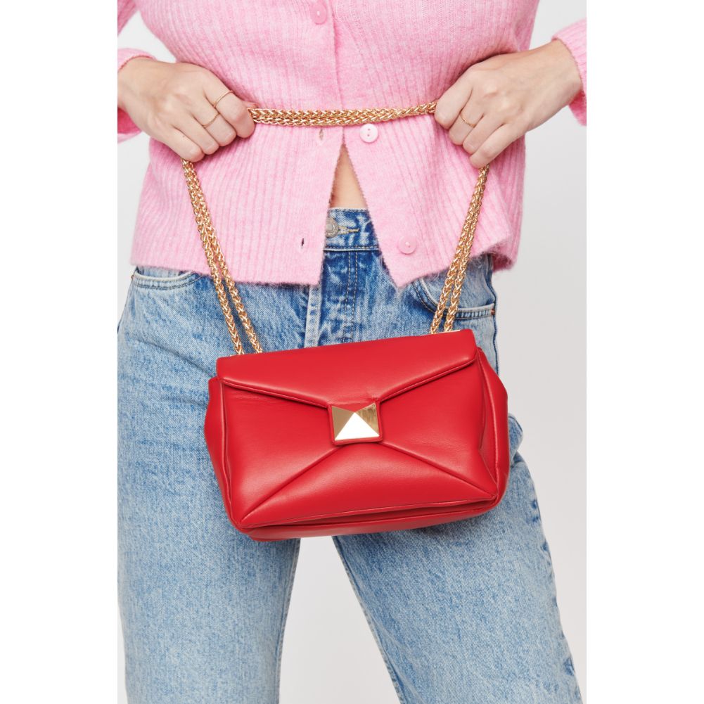 Woman wearing Red Urban Expressions Kirby Crossbody 840611104151 View 4 | Red