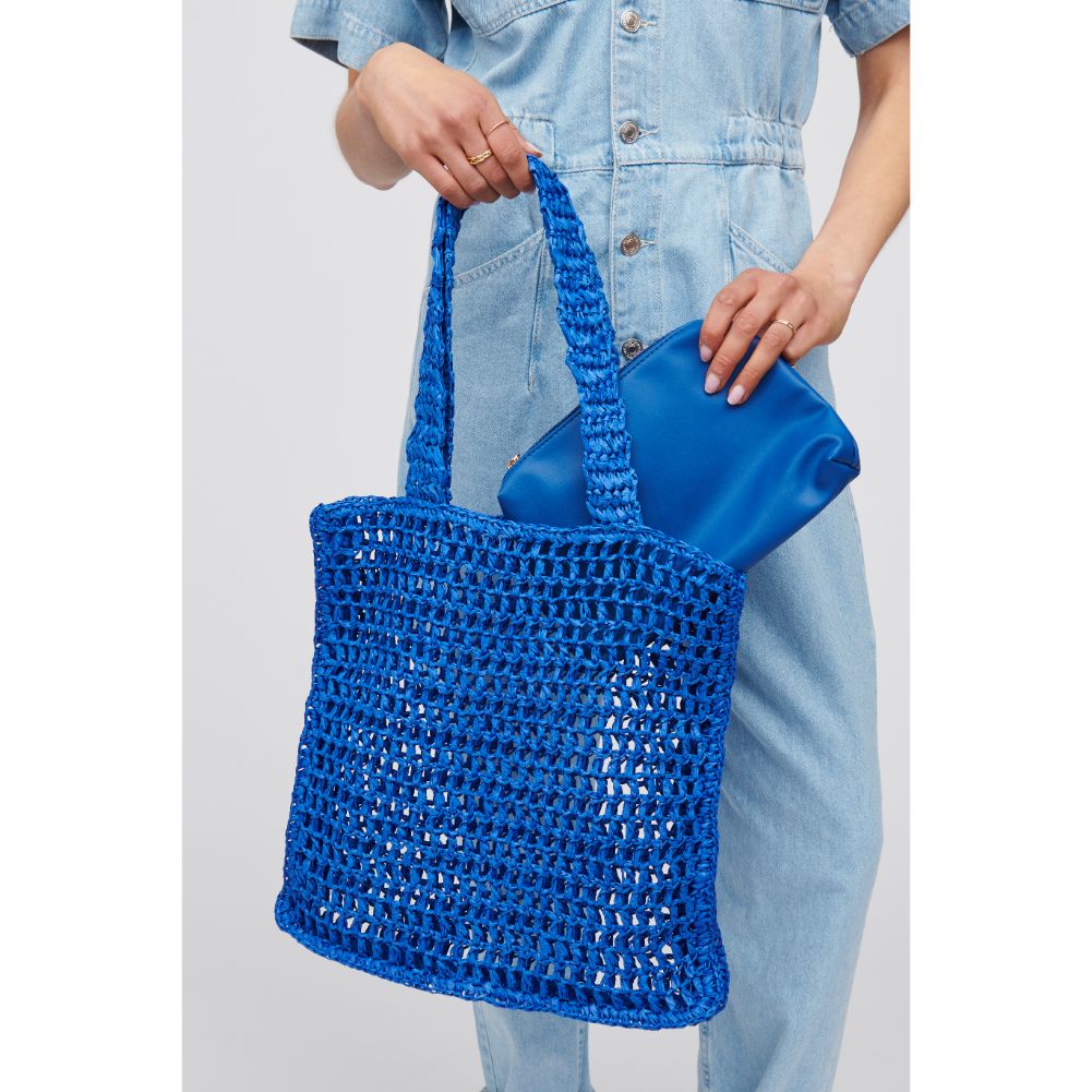 Woman wearing Cobalt Urban Expressions Bouvet Tote 818209016988 View 4 | Cobalt