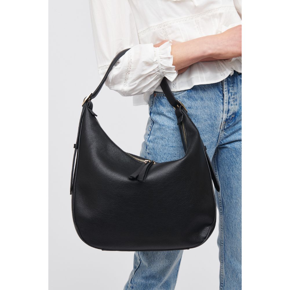 Woman wearing Black Urban Expressions Stacy Hobo 818209016902 View 4 | Black