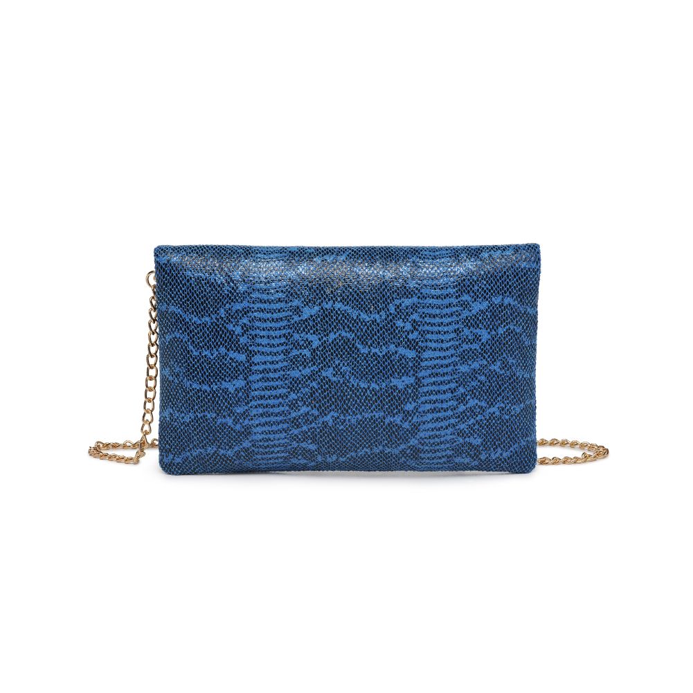 Product Image of Urban Expressions Rykard - Snake Clutch 818209016209 View 7 | Blue