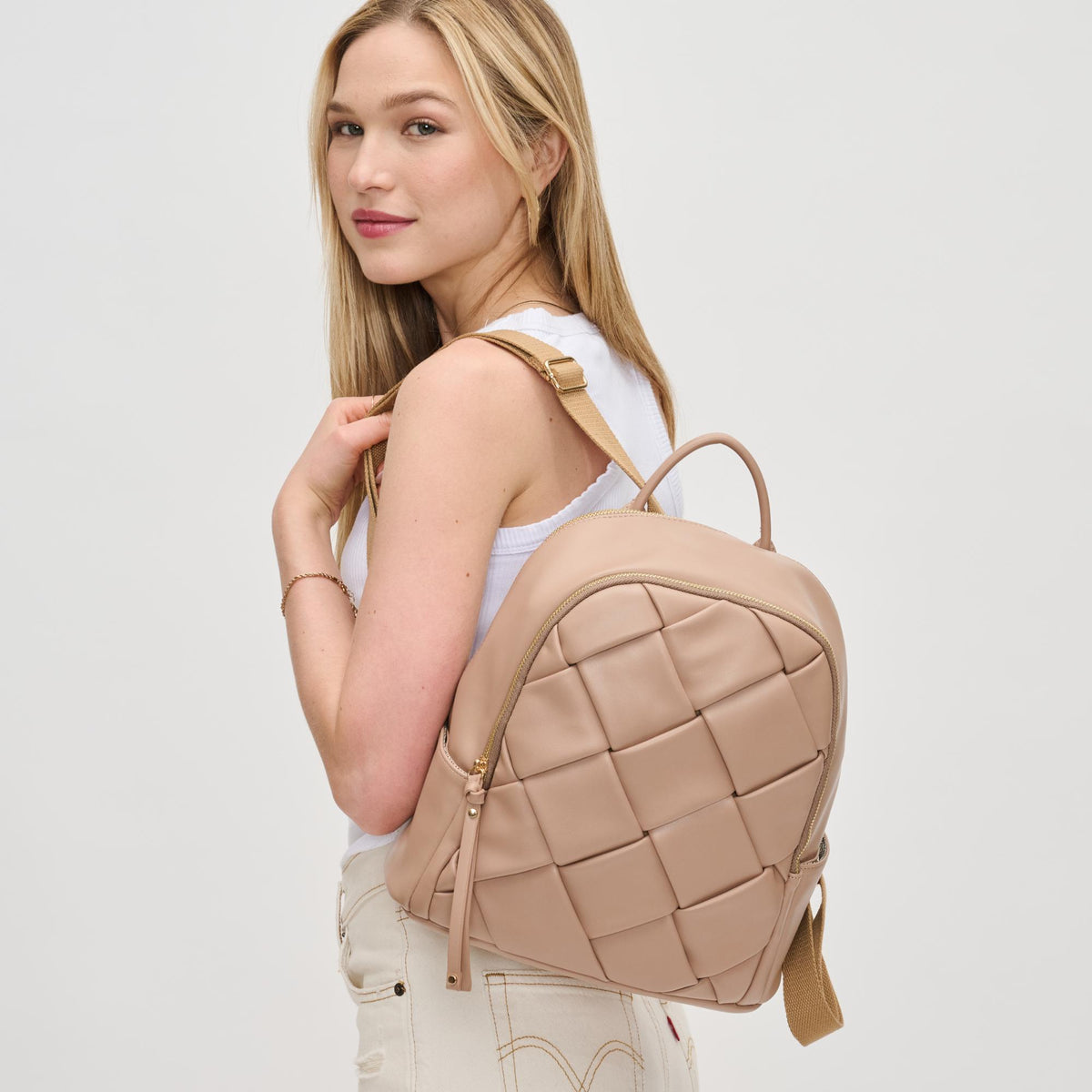 Woman wearing Natural Urban Expressions Blossom Backpack 840611130631 View 2 | Natural