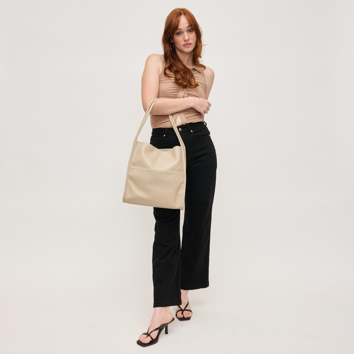 Woman wearing Natural Urban Expressions Hera Tote 840611145208 View 3 | Natural