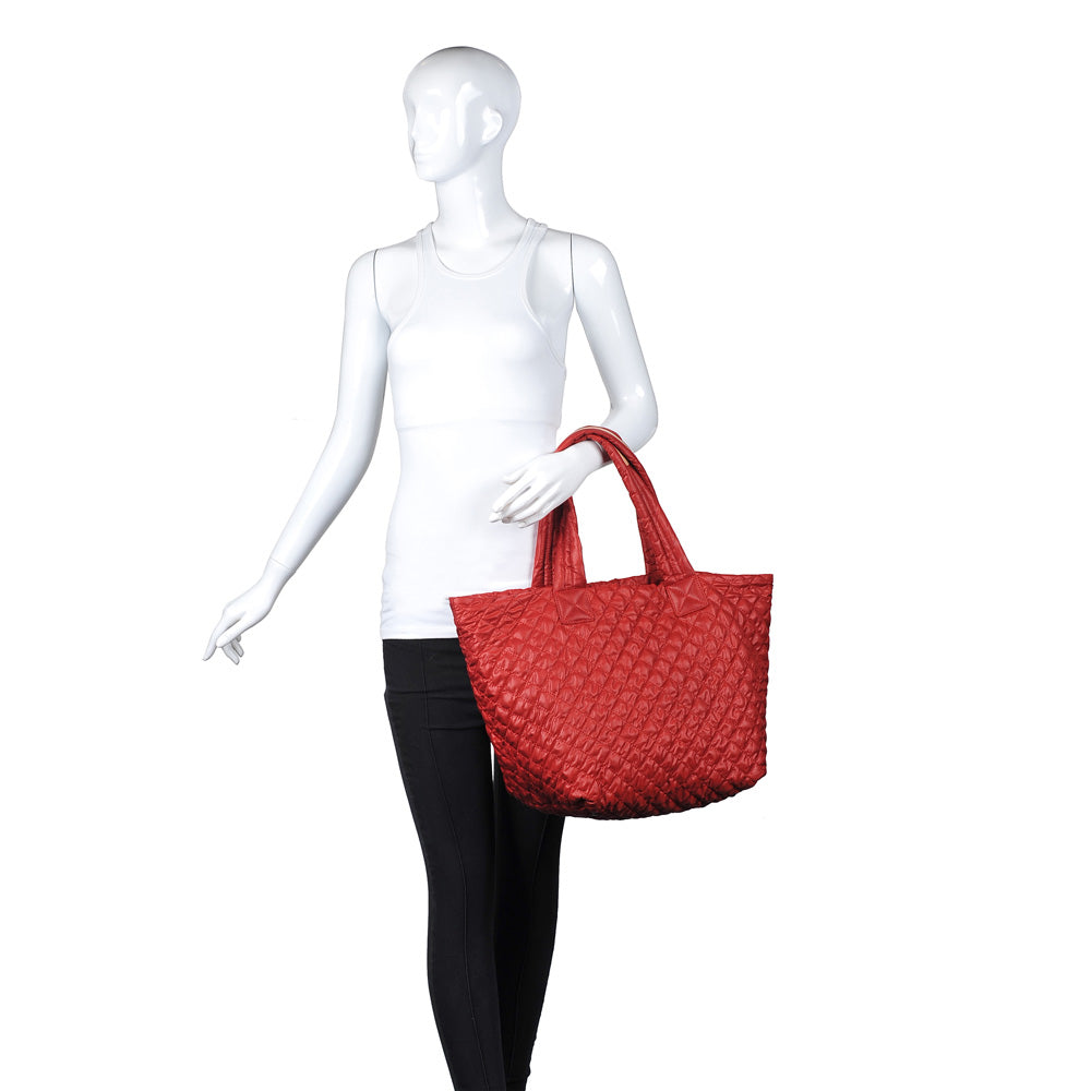 Woman wearing Red Urban Expressions Breakaway Tote 840611148964 View 1 | Red