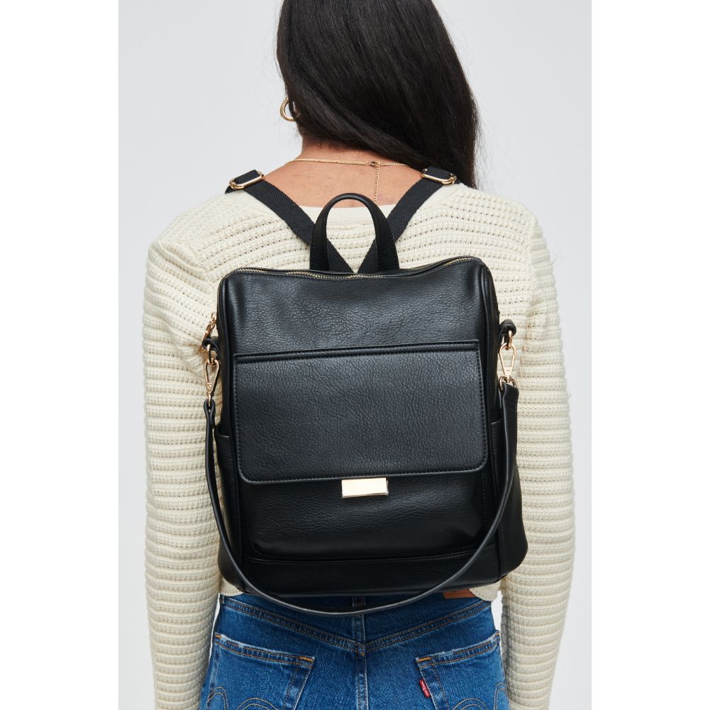 Woman wearing Black Urban Expressions Caroline Backpack 840611103246 View 2 | Black