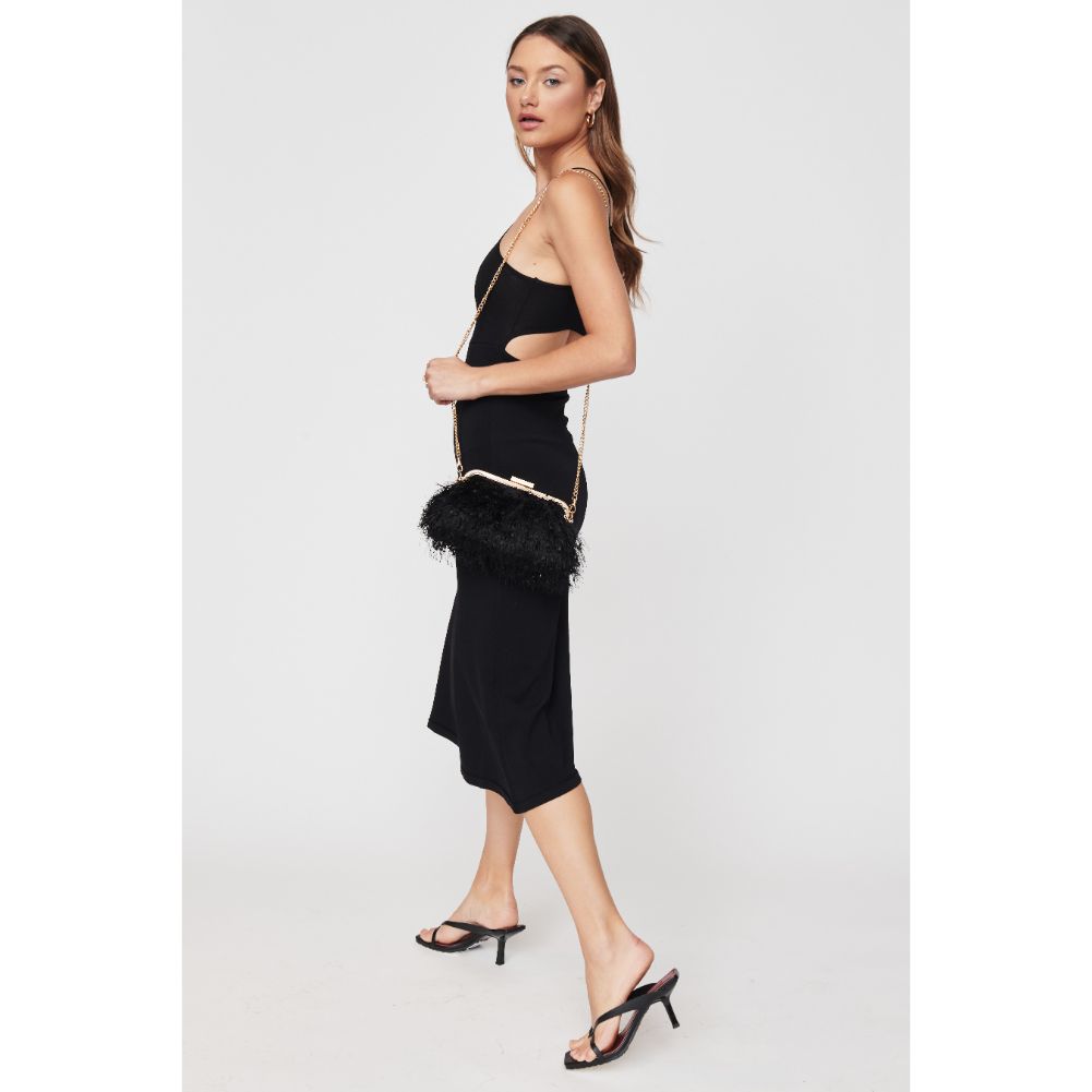 Woman wearing Black Urban Expressions Rosalind Evening Bag 840611104236 View 3 | Black