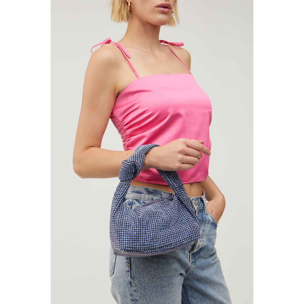 Woman wearing Blue Urban Expressions Quinn Evening Bag 840611114044 View 1 | Blue