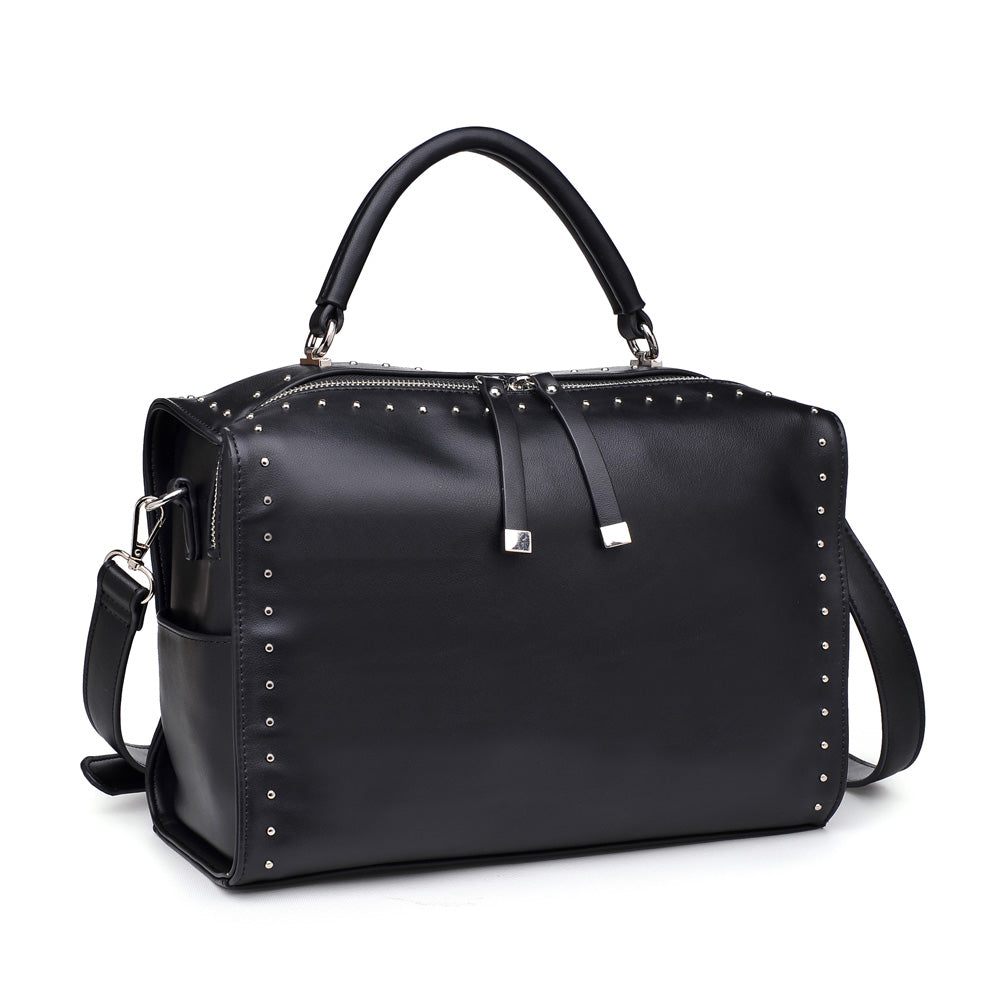 Product Image of Urban Expressions Madden Satchel 840611153739 View 6 | Black