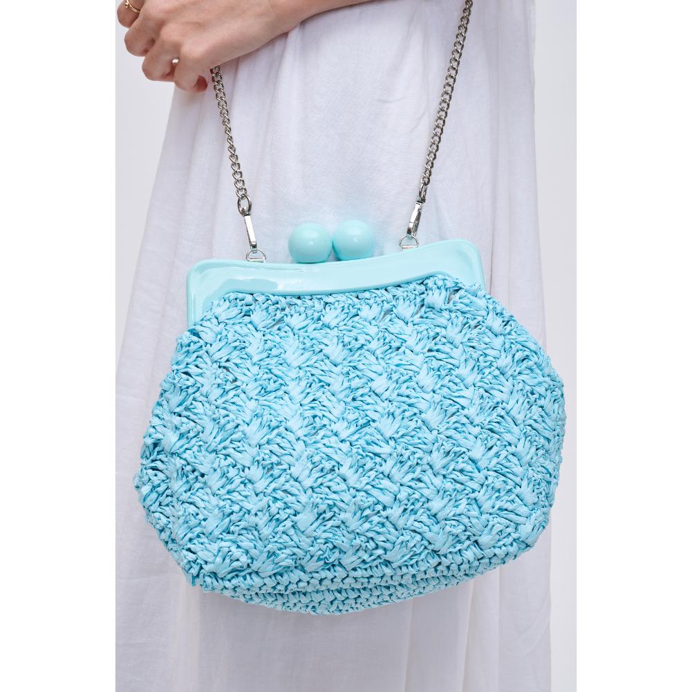 Woman wearing Sky Blue Urban Expressions Naomi Crossbody 840611119711 View 4 | Sky Blue